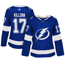 Women's Tampa Bay Lightning #17 Alex Killorn Blue Adizero Player Home Jersey 2022 Stanley Cup Finals Patch