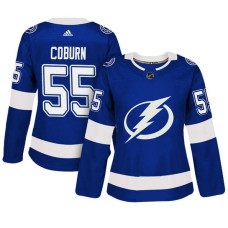 Women's Tampa Bay Lightning #55 Braydon Coburn Blue Adizero Player Home Jersey