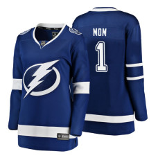 Women's Tampa Bay Lightning Blue Mother's Day #1 Mom Jersey 2022 Stanley Cup Finals Patch