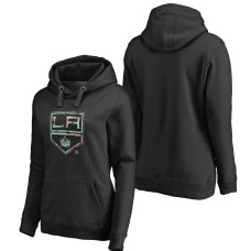 Women's Los Angeles Kings Black Fanatics Branded Lovely Pullover Hoodie