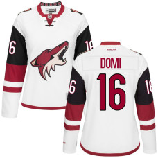 Women's Coyotes #16 Max Domi White Premier Away Jersey