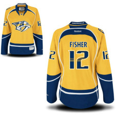 Women's Mike Fisher #12 Nashville Predators Gold Premier Home Jersey