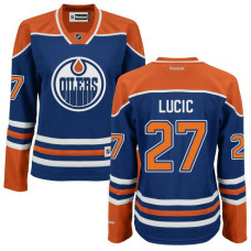 Women's Oilers #27 Milan Lucic Royal Blue Premier Jersey