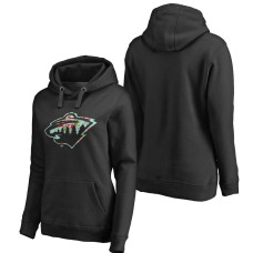 Women's Minnesota Wild Black Fanatics Branded Lovely Pullover Hoodie