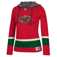 Women's Minnesota Wild Red Jersey Pullover Hoodie