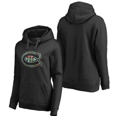 Women's Montreal Canadiens Black Fanatics Branded Lovely Pullover Hoodie