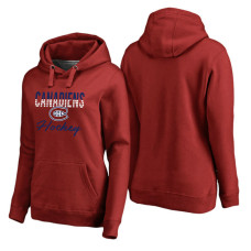 Women's Montreal Canadiens Red Freeline Pullover Hooded Hoodie