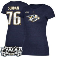 Women's Nashville Predators Dark Gray P.K. Subban #76 Player T-shirt 2017 Stanley Cup Final Bound