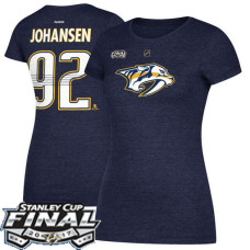 Women's Nashville Predators Dark Gray Ryan Johansen #92 Player T-shirt 2017 Stanley Cup Final Bound