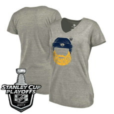 Women's Nashville Predators Gray 2017 Stanley Cup PLayoff T-shirt