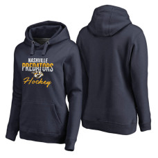 Women's Nashville Predators Navy Freeline Pullover Hooded Hoodie