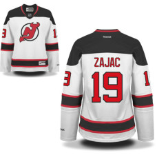 Women's Travis Zajac #19 New Jersey Devils White Premier Away Jersey