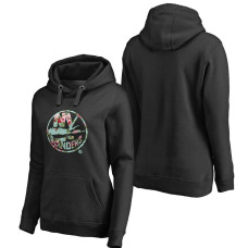 Women's New York Islanders Black Fanatics Branded Lovely Pullover Hoodie