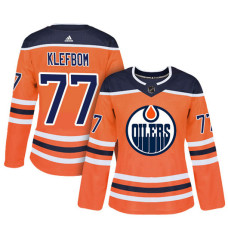 Women's Edmonton Oilers #77 Oscar Klefbom Orange Adizero Player Home Jersey