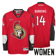 Women's Ottawa Senators #14 Alexandre Burrows Red 2017 Stanley Cup Playoffs Participant Jersey