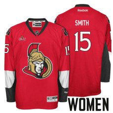 Women's Ottawa Senators #15 Zack Smith Red 2017 Stanley Cup Playoffs Participant Jersey