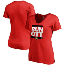 Women's Ottawa Senators Red RUN-CTY V-Neck T-shirt