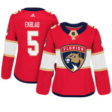 Women's Florida Panthers #5 Aaron Ekblad Red Adizero Player Home Jersey With 2023 Stanley Cup Patch