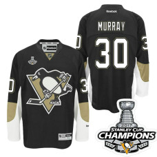 Women's Pittsburgh Penguins #30 Matt Murray Black Stanley Cup Champions Home Throwback Jersey