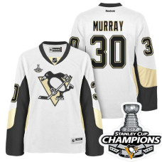 Women's Pittsburgh Penguins #30 Matt Murray White Stanley Cup Champions Away Throwback Jersey