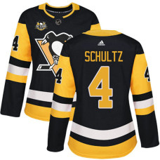 Women's Pittsburgh Penguins #4 Justin Schultz Black Adidas Home Premier Jersey