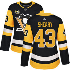 Women's Pittsburgh Penguins #43 Conor Sheary Black Adidas Home Premier Jersey