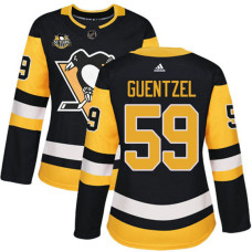 Women's Pittsburgh Penguins #59 Jake Guentzel Black Adidas Home Premier Jersey