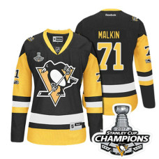 Women's Evgeni Malkin Pittsburgh Penguins #71 Black 2017 Stanley Cup Champions Player Jersey