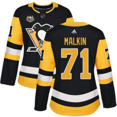 Women's Pittsburgh Penguins #71 Evgeni Malkin Black Adidas Home Premier Jersey