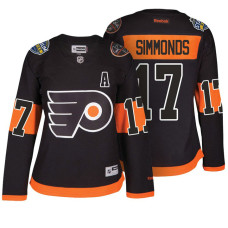 Women's Philadelphia Flyers #17 Wayne Simmonds Black 2017 Stadium Series Premier Jersey