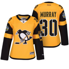 Women's Pittsburgh Penguins #30 Matt Murray Gold 2017 Stadium Series Jersey