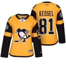 Women's Pittsburgh Penguins #81 Phil Kessel Gold 2017 Stadium Series Jersey