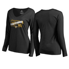 Women's Pittsburgh Penguins Black Jake Guentzel #59 Guentzelvania Long Sleeve V-Neck T-Shirt