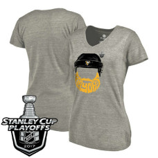 Women's Pittsburgh Penguins Gray 2017 Stanley Cup PLayoff T-shirt