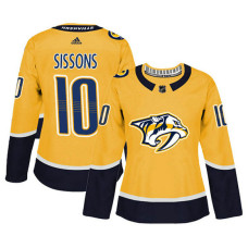 Women's Nashville Predators #10 Colton Sissons Gold Adizero Player Home Jersey