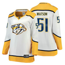 Women's Nashville Predators #51 Austin Watson Fanatics Branded Breakaway White Away jersey