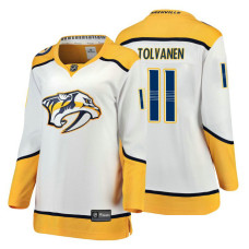 Women's Nashville Predators #11 Eeli Tolvanen Fanatics Branded Breakaway White Away jersey