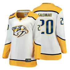 Women's Nashville Predators #20 Miikka Salomaki Fanatics Branded Breakaway White Away jersey