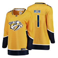 Women's Nashville Predators Gold Mother's Day #1 Mom Jersey