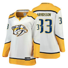 Women's Nashville Predators #33 Viktor Arvidsson Fanatics Branded Breakaway White Away jersey