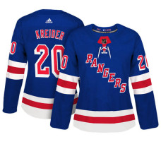 Women's New York Rangers #20 Chris Kreider Royal Adizero Player Home Jersey