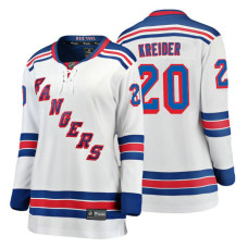 Women's New York Rangers #20 Chris Kreider Fanatics Branded Breakaway White Away jersey