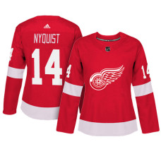 Women's Detroit Red Wings #14 Gustav Nyquist Red Adizero Player Home Jersey