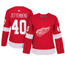 Women's Detroit Red Wings #40 Henrik Zetterberg Red Adizero Player Home Jersey