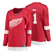 Women's Detroit Red Wings Red Mother's Day #1 Mom Jersey