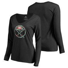 Women's Buffalo Sabres Fanatics Branded Long Sleeve V-Neck T-shirt Black