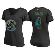 Women's San Jose Sharks Black Brenden Dillon #4 Los Tiburones' Night T-shirt