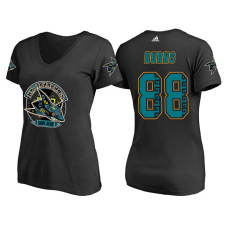 Women's San Jose Sharks Black Brent Burns #88 Los Tiburones' Night T-shirt