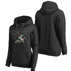 Women's San Jose Sharks Black Fanatics Branded Lovely Pullover Hoodie