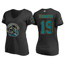 Women's San Jose Sharks Black Joe Thornton #19 Los Tiburones' Night T-shirt